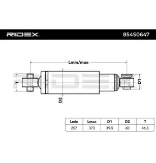 Amortisseur pour HYUNDAI, KIA- 553001K000, 553001K100, 553001P000, 553001P100, 553001W000, 553001W001