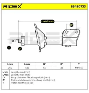 Amortisseur pour SUBARU- 20310AC010, 20310AC011, 20310AC030, 20310AC031, 20310AC070, 20310AC091