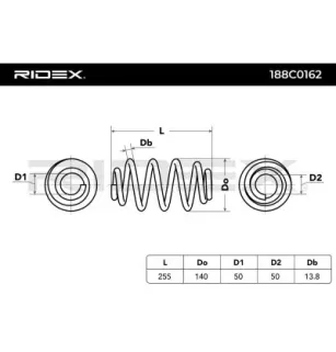 Ressort de suspension pour OPEL, VAUXHALL- 93171835, 93171836, 93176260 93176261