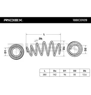 Ressort de suspension pour GENERAL MOTORS, OPEL- 312254, 312259, 312263 312306