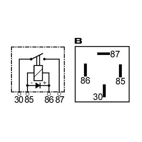 Relais 12V 40A avec Diode