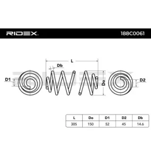 Ressort de suspension pour OPEL- 424048