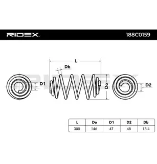 Ressort de suspension pour OPEL, VAUXHALL- 424099 93181484