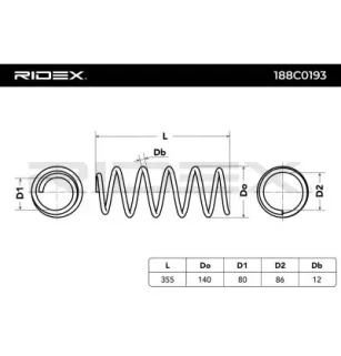 Ressort de suspension pour SEAT- 6Q0411105BJ, 6Q0411105BK, 6Q0411105BL, 6Q0411105BM 6Q0411105BN