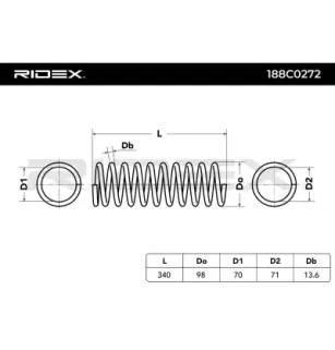 Ressort de suspension pour MERCEDES-BENZ- 1243241104 A1243241104