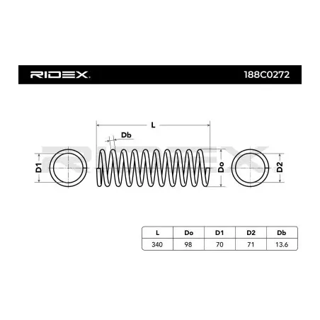 Ressort de suspension pour MERCEDES-BENZ- 1243241104 A1243241104