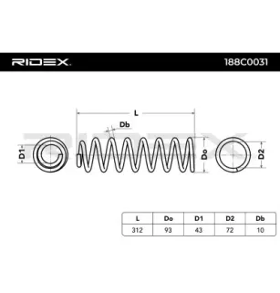 Ressort de suspension pour MERCEDES-BENZ- 1683200108, 1683200408, 1683200508, 1683200608, 1683240904, 1683241304, A1683200108