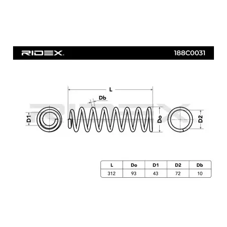 Ressort de suspension pour MERCEDES-BENZ- 1683200108, 1683200408, 1683200508, 1683200608, 1683240904, 1683241304, A1683200108