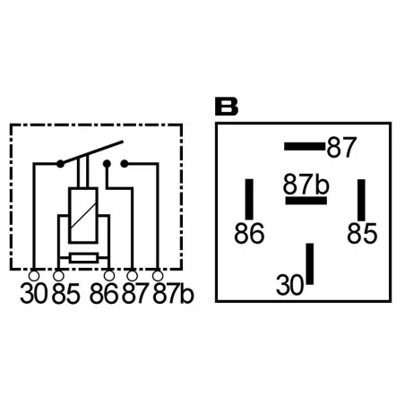 Relais 12 V 2 x 20 A avec résistance