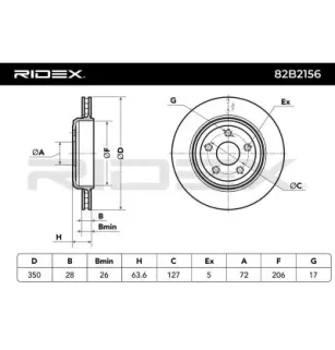 Disque de frein pour JEEP- 05181512AC, 5151512AC, 5181512AB, 5181512AC, K5151512AC, K5181512AB K5181512AC