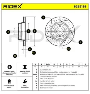 Disque de frein pour BMW- 34216795754 6795754