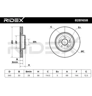 Disque de frein pour HYUNDAI- 517122M900