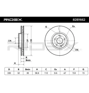 Disque de frein pour MERCEDES-BENZ- 4474210012, 447421001207, A4474210012, A447421001207