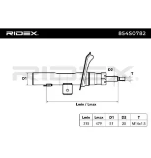 Amortisseur pour CITROËN, PEUGEOT TOYOTA- 4852009370