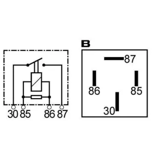 Relais 24 V 22 A avec résistance