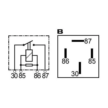 Relais 24 V 22 A avec résistance