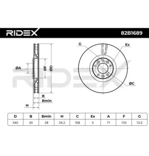 Disque de frein pour DS (CAPSA), PEUGEOT, PEUGEOT (DF-PSA)- 9801902080