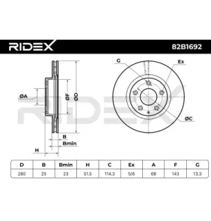 Disque de frein pour MAZDA, MAZDA (CHANGAN)- BKC333251