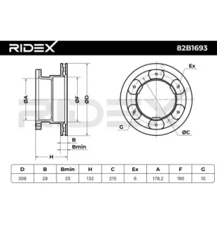 Disque de frein pour IVECO- 2996049, 7186848