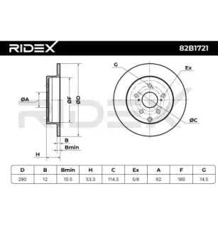 Disque de frein pour TOYOTA- 4243147050, 4243147080
