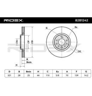 Disque de frein pour OPEL- 569017, 93185817, 95526650