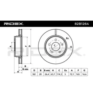 Disque de frein pour DODGE, JEEP- 52109938AB, K52109938AB