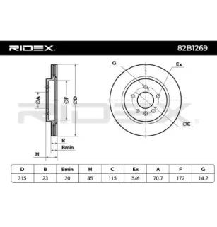 Disque de frein pour OPEL- 13502866, 13586855, 569090, 569093