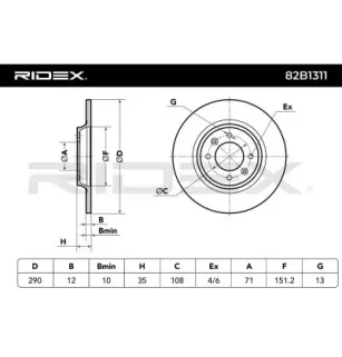 Disque de frein pour CITROËN, CITROËN (DF-PSA), DS, PEUGEOT, PEUGEOT (DF-PSA)- YL00111080