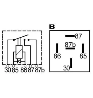 Relais 24 V 2 x 10 A avec diode