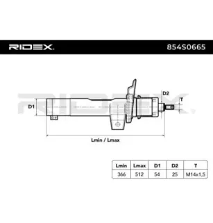 Amortisseur pour SKODA, VAG, VW- 1K0413031DE, 3Q0413031AL, 3Q0413031AM, 3Q0413031AN, 3Q0413031AP