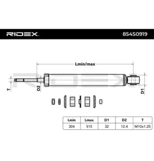 Amortisseur pour NISSAN- 562101F525, 5621041B06, 5621041B26, 562104F120, 562104F125, 562105F600, 562105F625, 562106F600