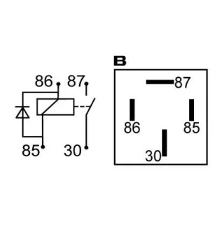 Relais 12 V 70 A avec diode