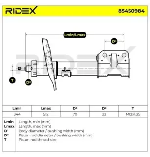 Amortisseur pour RENAULT, RENAULT TRUCKS- 543020017R 543025246R