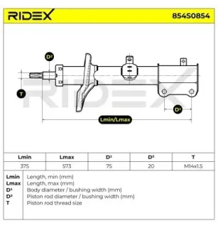 Amortisseur pour TOYOTA- 4853009250, 4853009251, 4853009310, 4853009320, 4853012550, 4853012570, 4853019715, 485301A200