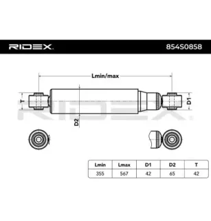 Amortisseur pour CHEVROLET, GENERAL MOTORS, OPEL VAUXHALL- 96626215