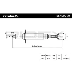 Amortisseur pour AUDI, SKODA, VW- 8D0413031AC, 8D0413031AF, 8D0413031AT, 8D0413031, 8D0413031BK