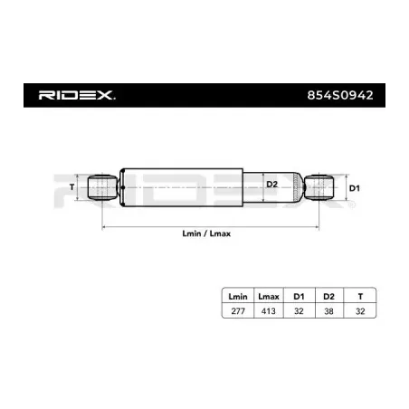 Amortisseur pour SEAT, VW- 141156615A, 6K9513031A, 6K9513031B, 6K9513031C SEO28156615A