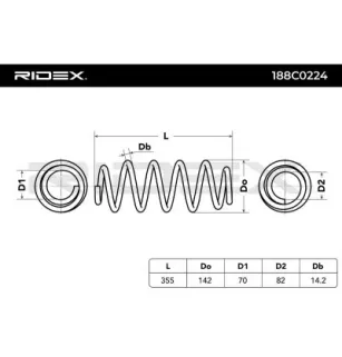 Ressort de suspension pour AUDI- 8D0411105DN, 8D0411105AS 8D0411105DP