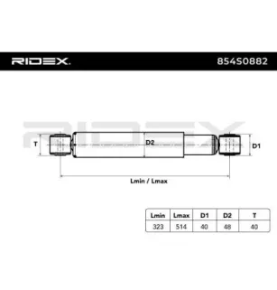 Amortisseur pour AUDI, SEAT, VW- 1J0512011BT, 1J9512011D, 1J0512011BS, 1J0512011BR, 67107, 67108, 67154, 67155, 67161