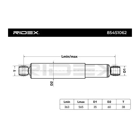 Amortisseur pour CITROËN, CITROËN/PEUGEOT, FIAT, MORGAN, PEUGEOT- 520629, 520635, 520652 520659