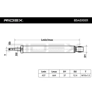 Amortisseur pour AUDI- 8F0513035D, 8F0513035J, 8F0513035N, 8K0513035AF, 8K0513035AK, 8K0513035AM, 8K0513035BB