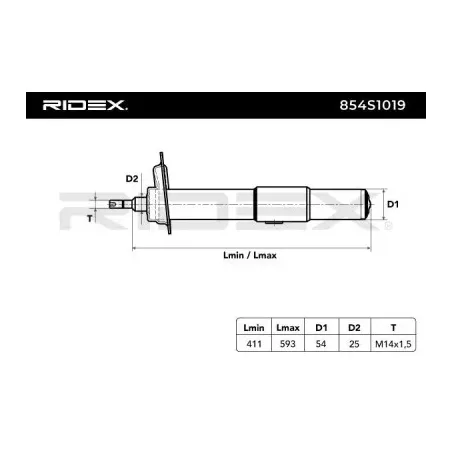 Amortisseur pour BMW, BMW (BRILLIANCE)- 31327905314 7905314