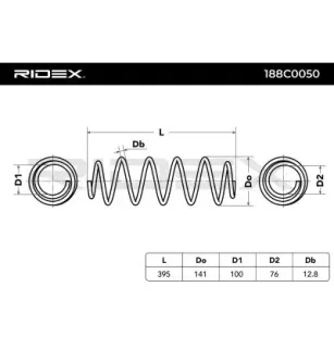 Ressort de suspension pour FORD, FORD USA- 1S715A581AA, 1S715A581BC 1S715A581BCSK