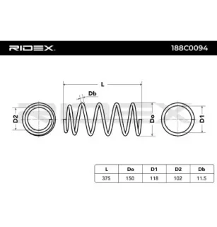 Ressort de suspension pour RENAULT- 7700421609, 8200193024, 8455271 8456925