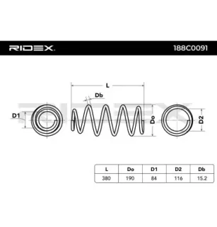 Ressort de suspension pour FORD VW- 7M0411105H