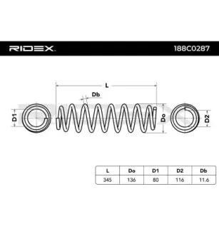 Ressort de suspension pour VW- 6N0411105P 6N0411105T