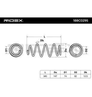 Ressort de suspension pour VW- 1K0411105AQ