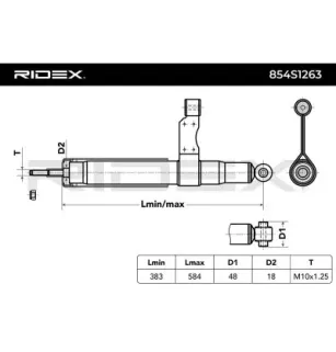 Amortisseur pour FORD- 1591714, 1591716, 1623192, 1656093, 5002359, 5002360, 5002361, 5003574, 5003575, 5006567, 5008651