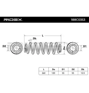 Ressort de suspension pour VW- 1K0511115DF