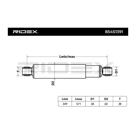 Amortisseur pour IVECO- 2997265, 4854829, 500305418, 500337443, 500367032, 500368636, 500369631, 500369633, 500377620